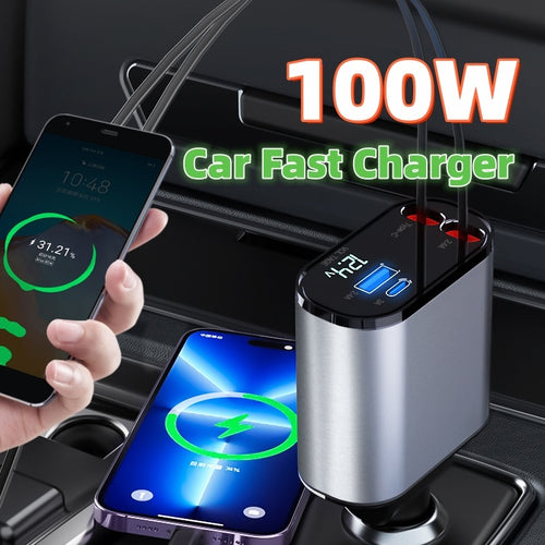 SALE - Metal Car Charger 100W Super Fast Charging