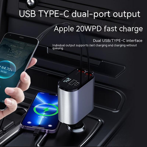 SALE - Metal Car Charger 100W Super Fast Charging